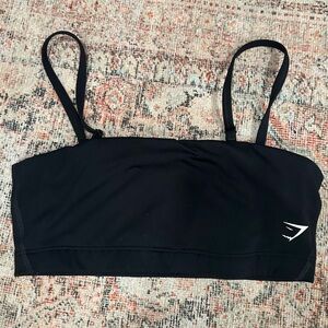 Gymshark black bandeau sports bra